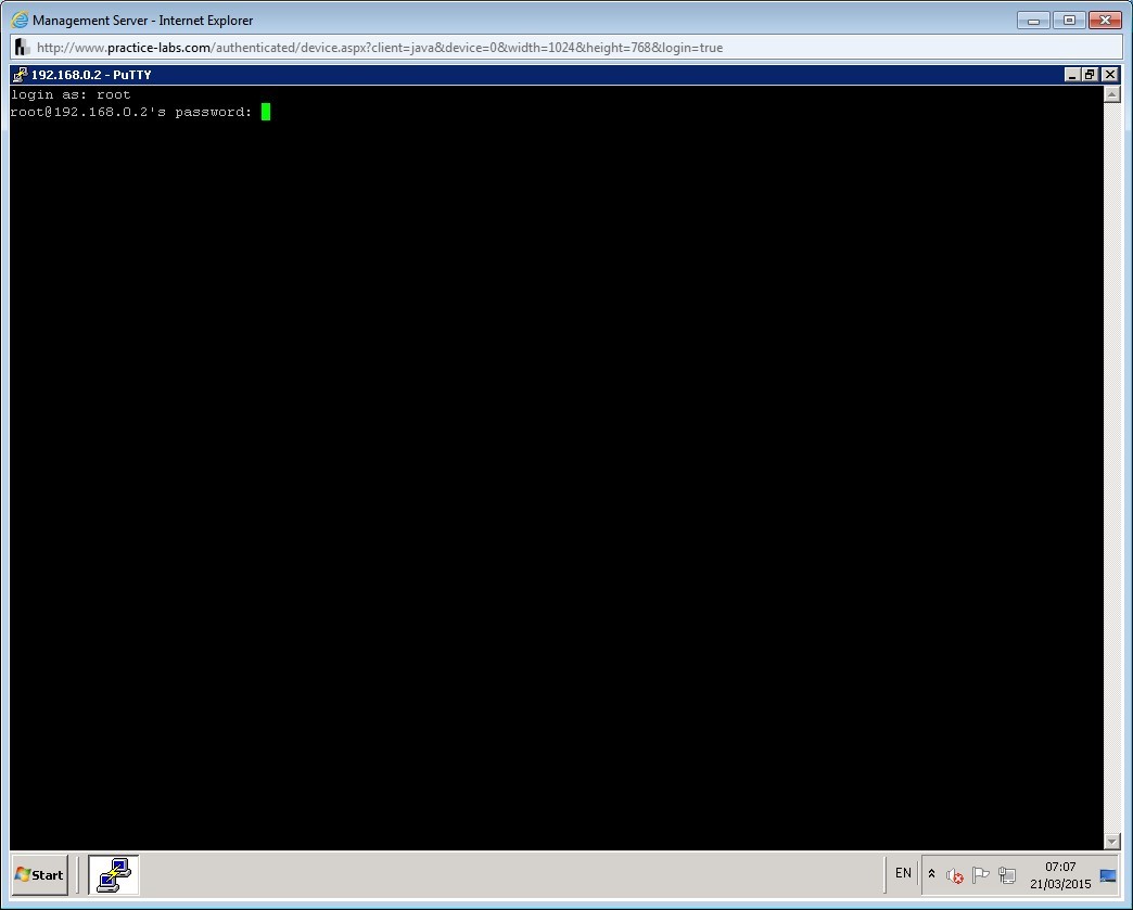 Practice Labs screenshot.